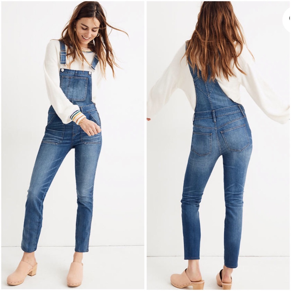 NWT Madewell Skinny Overalls in Jansing Wash